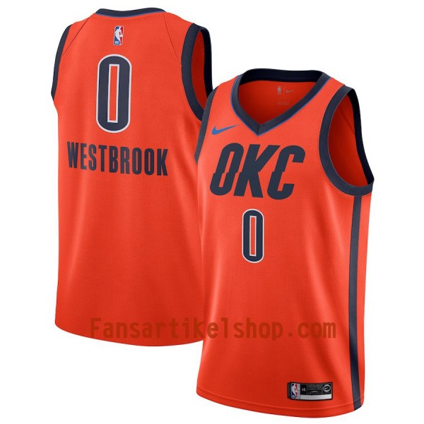 Oklahoma City Thunder Trikot Russell Westbrook 0 2018-19 Nike Orange Swingman - Herren Oklahoma City Thunder Trikot Russell Westbrook 0 2018-19 Nike Orange Swingman - Herren